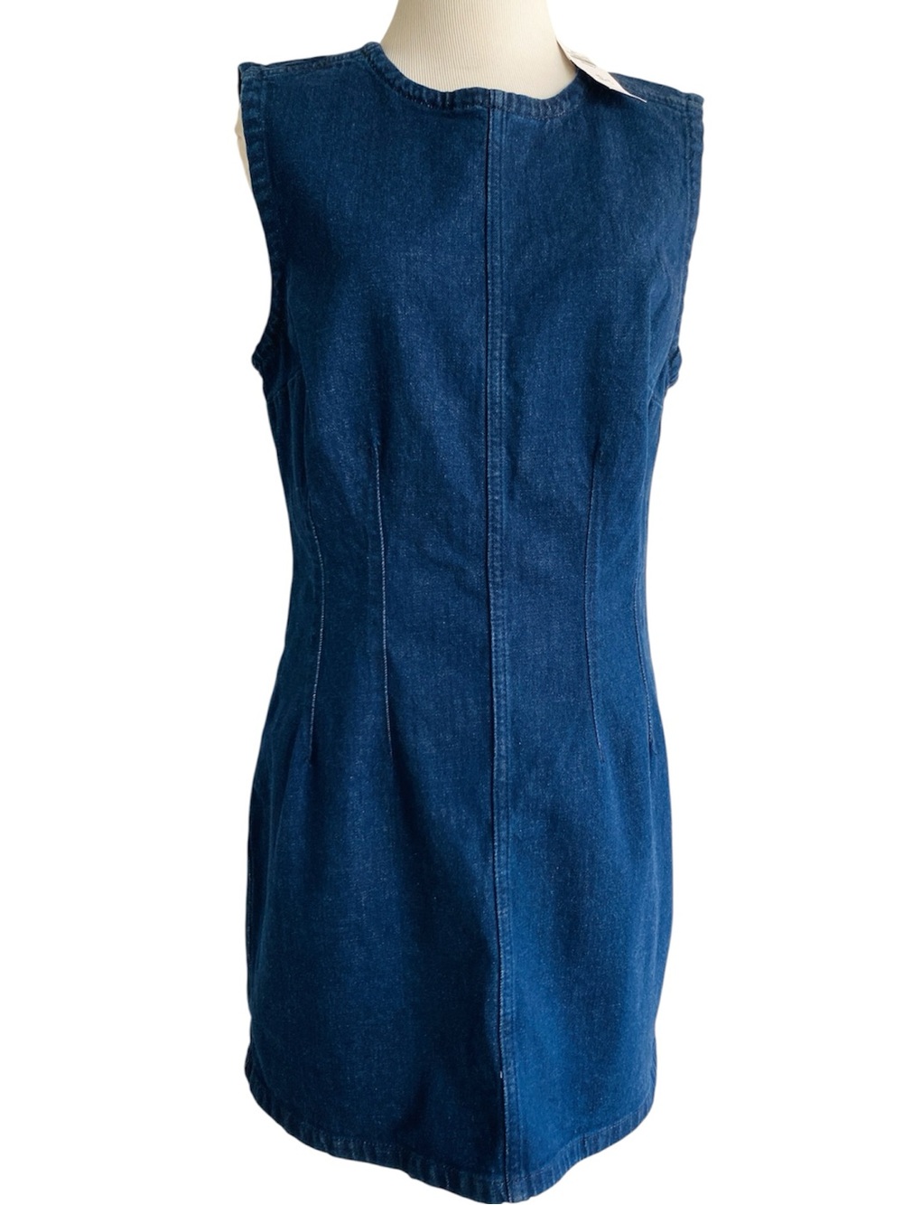 Abercrombie & Fitch Blue Denim Dress Sleeveless Classic Shift Western Y2K NWT MP